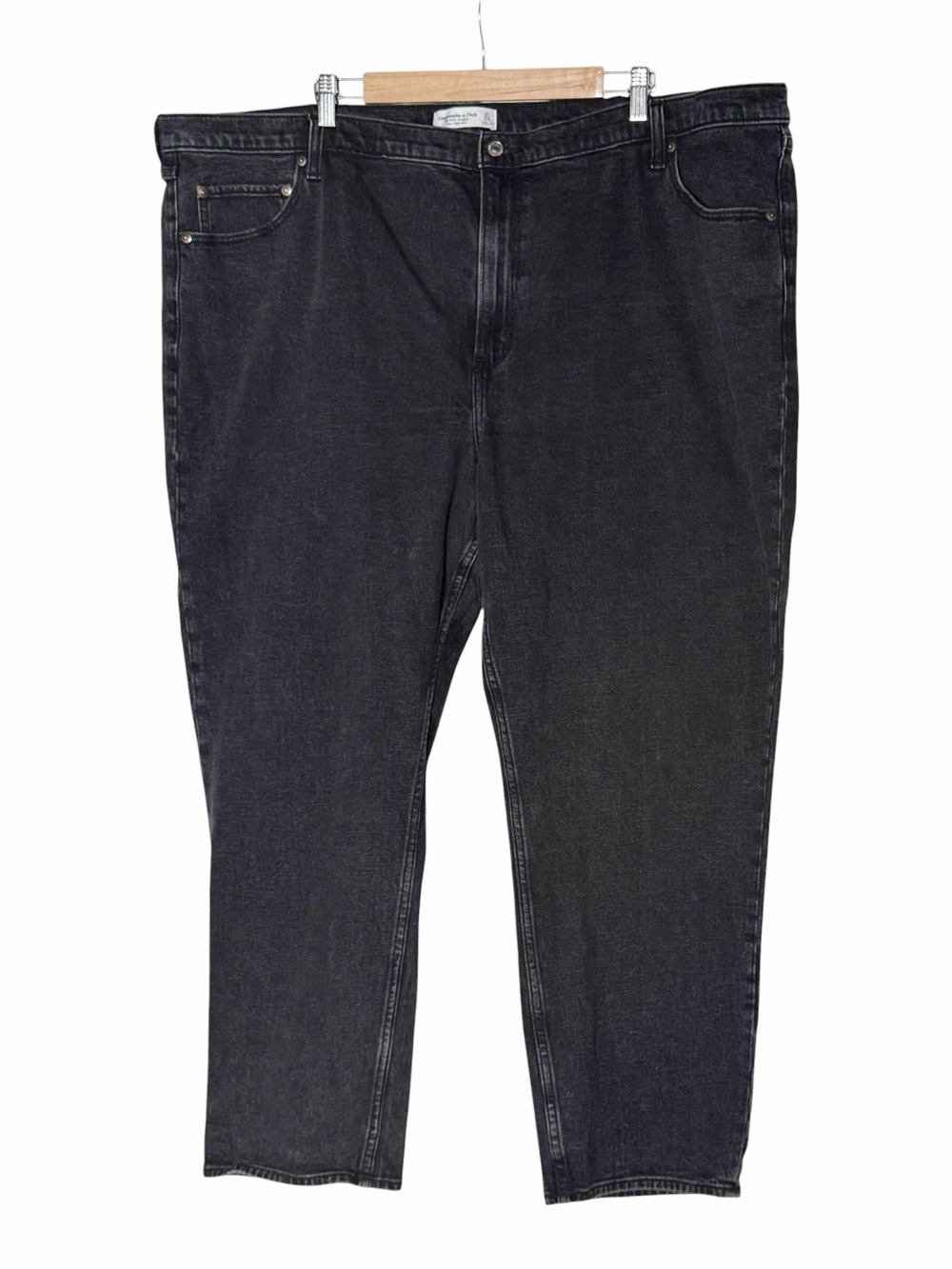 Abercrombie & Fitch Curve Love Ankle Straight Ultra High Rise Black Jeans 24
